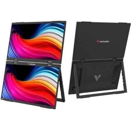 Monitor Portátil Táctil Verbatim Duo Essentials 15.6" + 15.6"/ Full HD/ Multimedia/ Negro - Frikibase