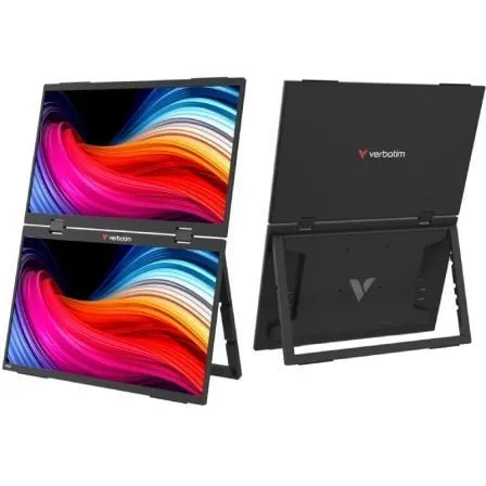 Monitor Portátil Táctil Verbatim Duo Essentials 15.6" + 15.6"/ Full HD/ Multimedia/ Negro - Frikibase