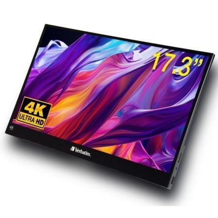 Monitor Portátil Táctil Verbatim PMT-17-4K 17.3"/ 4K/ Multimedia/ Negro - Frikibase