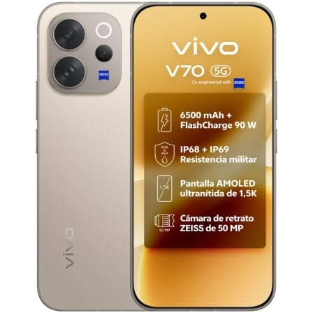 Smartphone Vivo V70 8GB/ 512GB/ 6.59"/ 5G/ Gris - Frikibase