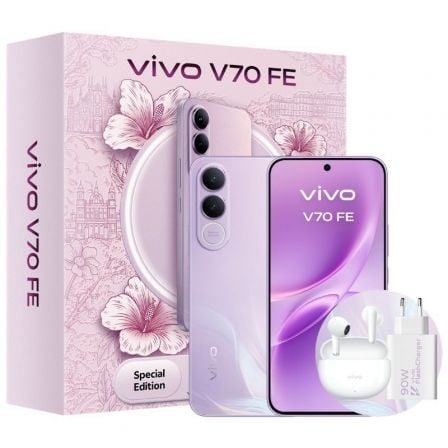 Smartphone Vivo V70 FE 8GB/ 256GB/ 6.83"/ 5G/ Púrpura/ Incluye Cargador + Auriculares - Frikibase