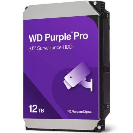 Disco Duro Western Digital WD Purple Pro Smart Video Surveillance 12TB/ 3.5"/ SATA III/ 512MB - Frikibase