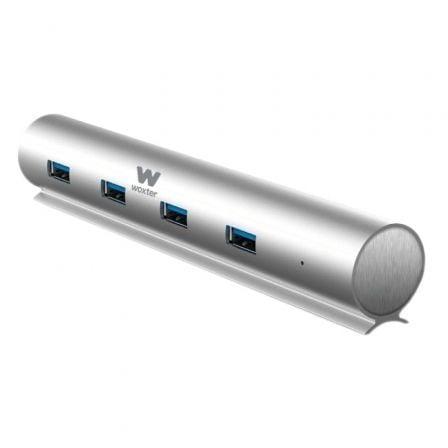 Hub USB 3.0 con Alimentación Externa Woxter HUB 73 PE26-142/ 7xUSB/ Gris - Frikibase