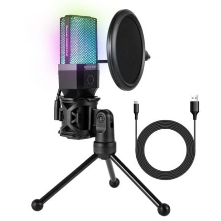 Micrófono Woxter Mic Studio 65 RGB/ USB 2.0 - Frikibase