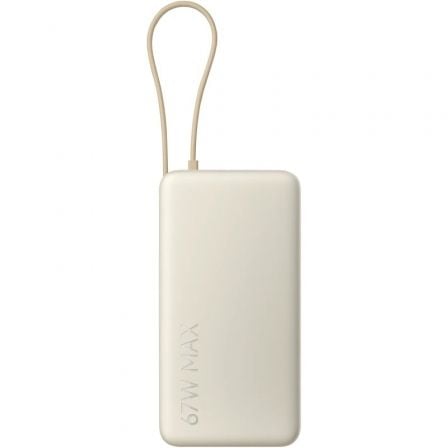 Powerbank 20000mAh Xiaomi 67W Power Bank Integrated Cable/ 67W/ Beige/ Incluye Cable USB Tipo-C - Frikibase