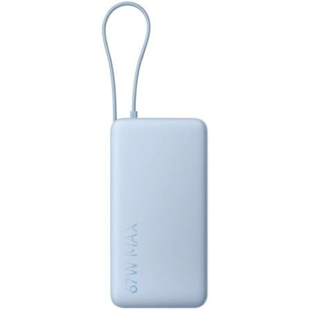 Powerbank 20000mAh Xiaomi 67W Power Bank Integrated Cable/ 67W/ Azul/ Incluye Cable USB Tipo-C - Frikibase