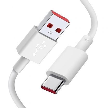 Cable USB Xiaomi 6A Type-A to Type-C/ USB Macho - USB Tipo-C Macho/ 1m/ Blanco - Frikibase