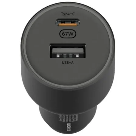 Cargador de Coche Xiaomi 67W USB-A Tipo-C/ 1xUSB-A/ 1xUSB Tipo-C/ 67W - Frikibase