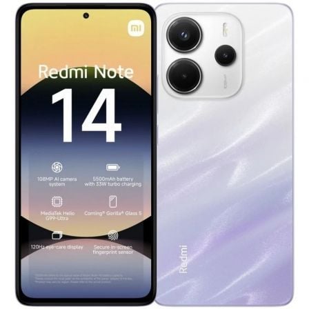 Smartphone Xiaomi Redmi Note 14 8GB/ 256GB/ 6.67"/ Púrpura - Frikibase
