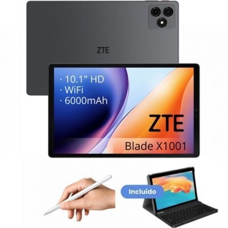 Tablet ZTE Tab Blade X1001W 10.1"/ 4GB/ 128GB/ Octacore/ Gris/ Incluye Teclado y Stylus Pen - Frikibase