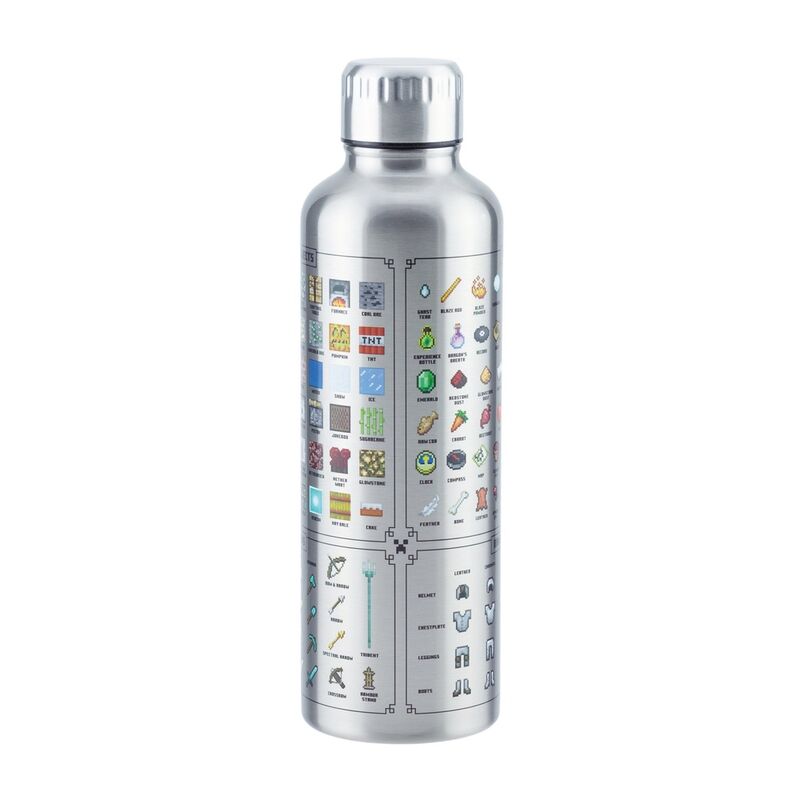 Botella acero inoxidable Minecraft - Frikibase.com