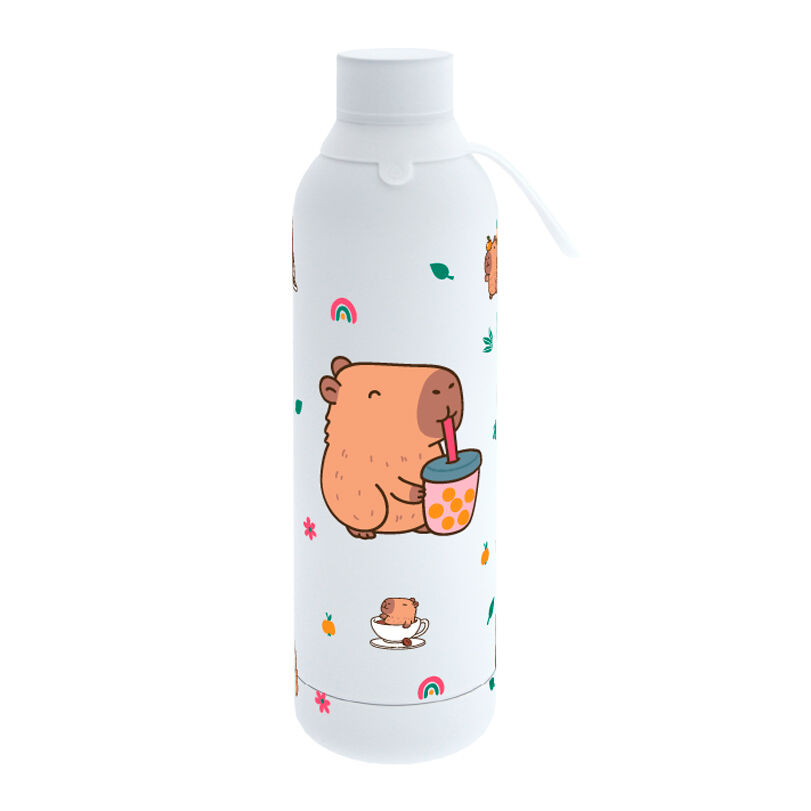 Botella termica Bubble Tea Ice Capibara 700ml - Frikibase.com
