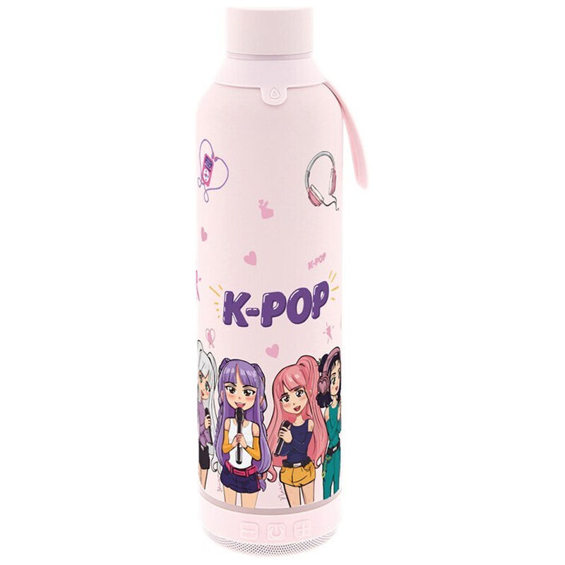 Botella termica con altavoz Pink K-Pop 600ml - Frikibase.com