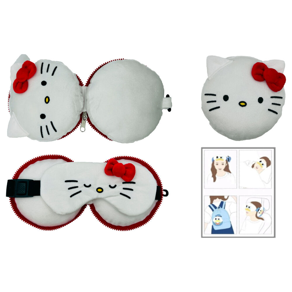 Cojin viaje antifaz Hello Kitty - Frikibase.com