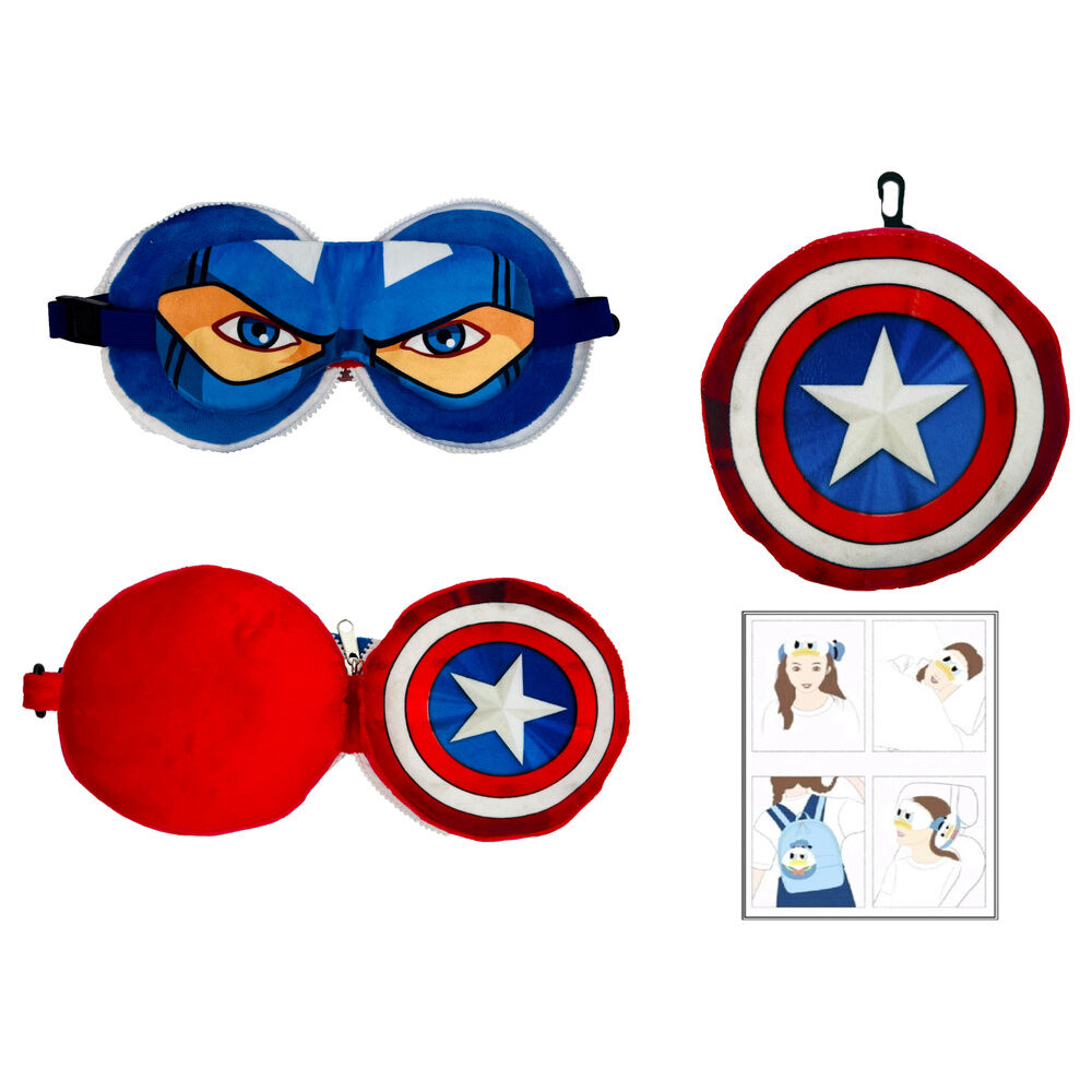 Cojin viaje + antifaz Los vengadores Avengers Marvel - Frikibase.com