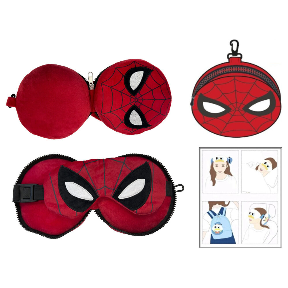 Cojin viaje antifaz Spiderman Marvel - Frikibase.com