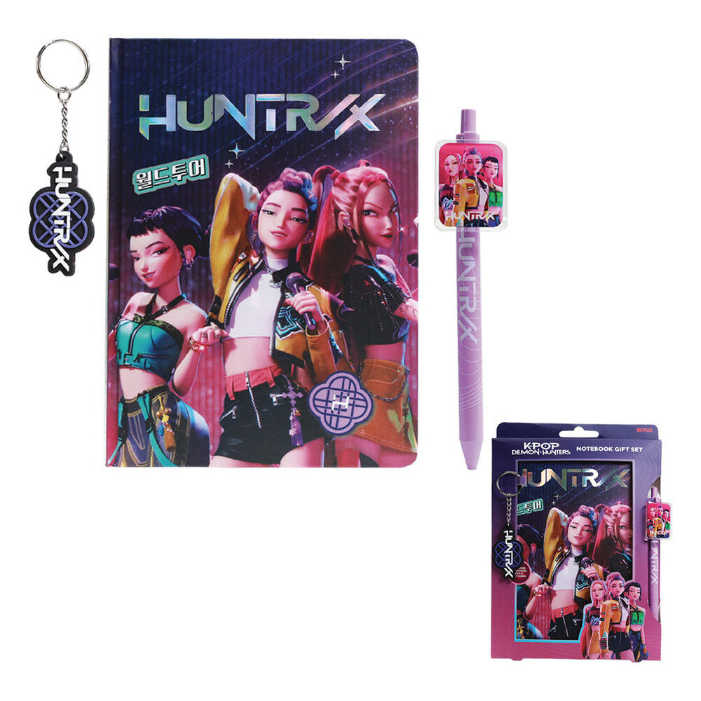 Cuaderno + boligrafo + llavero K-Pop Demon Hunters - Frikibase.com