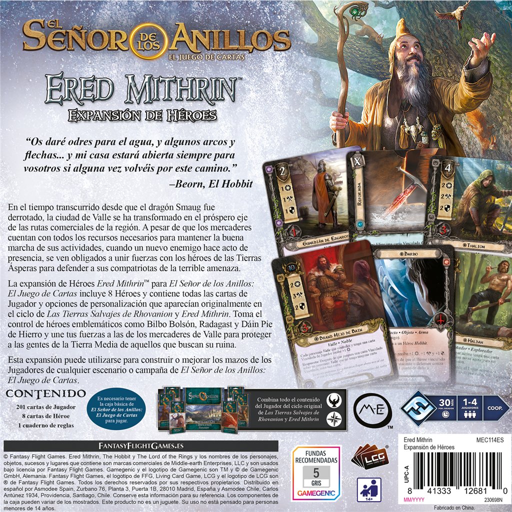 Ered Mithrin Expansión de Héroes - Juego de Cartas - Frikibase.com
