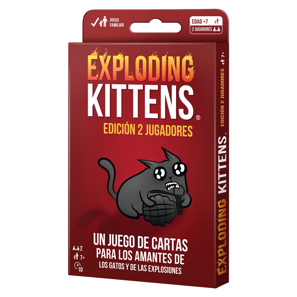 Exploding Kittens Edición 2 Jugadores - Juego de Cartas - Frikibase.com