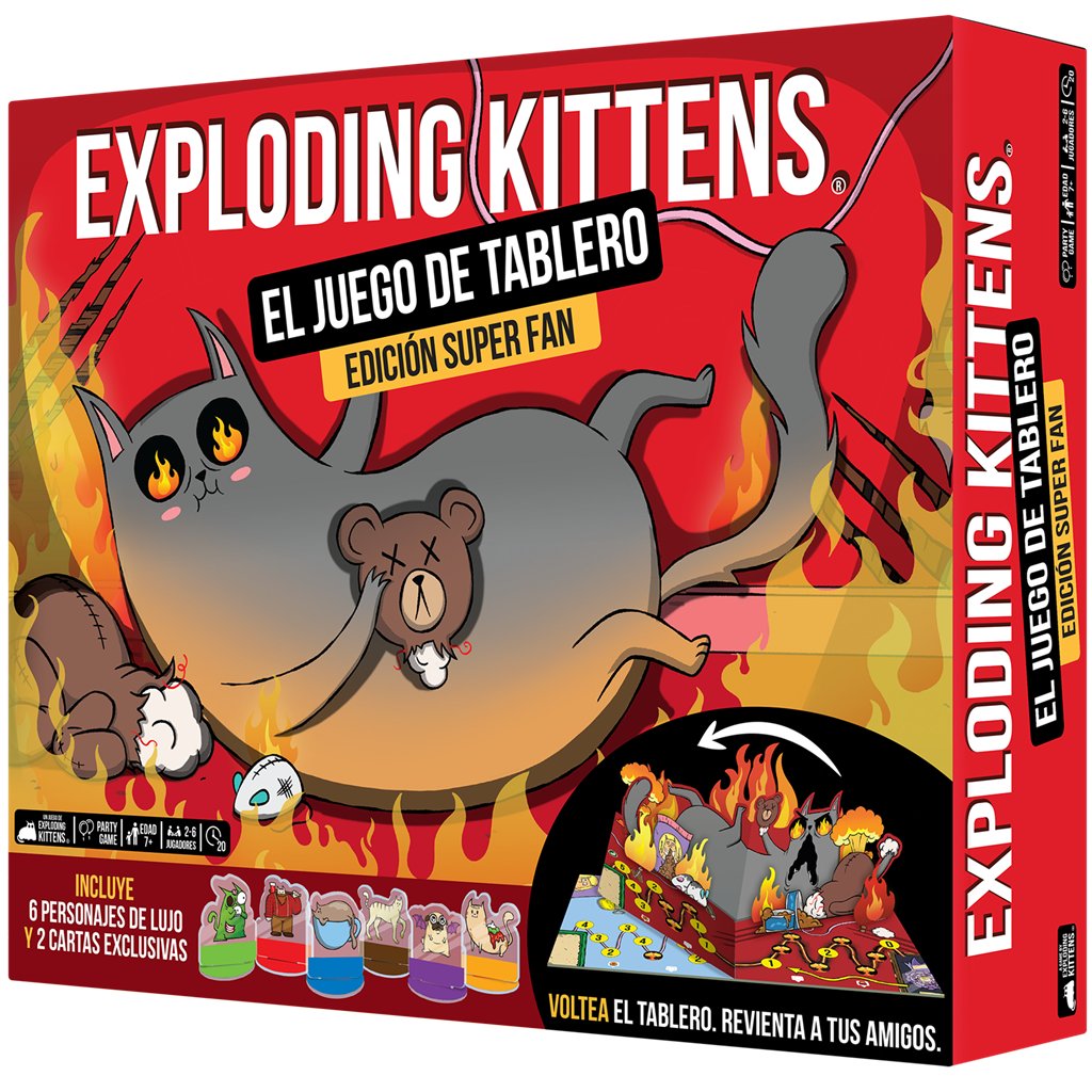 Exploding Kittens: The Board Game Super Fan Ed. - Juego de Cartas - Frikibase.com