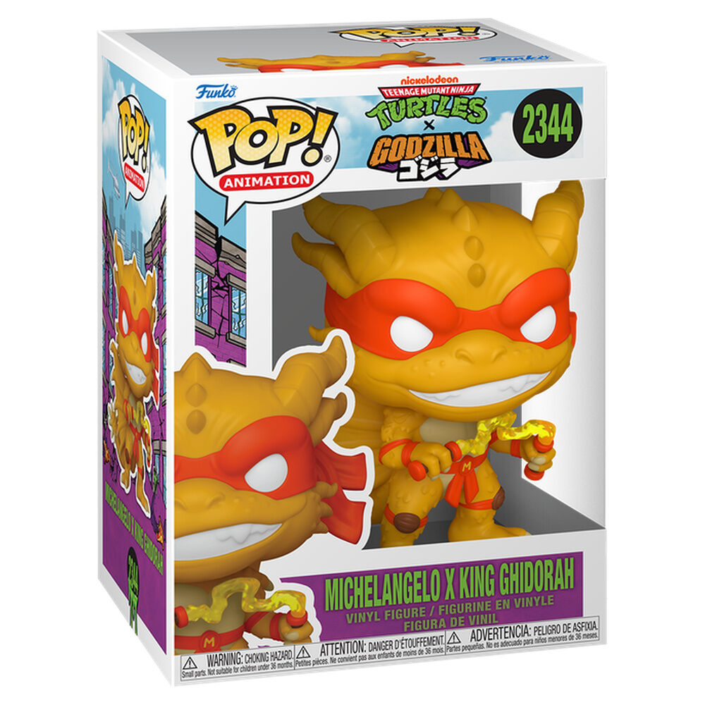 Figura POP Teenage Mutant Ninja Turtles x Godzilla- Michelangelo X Ghidorah - Frikibase.com