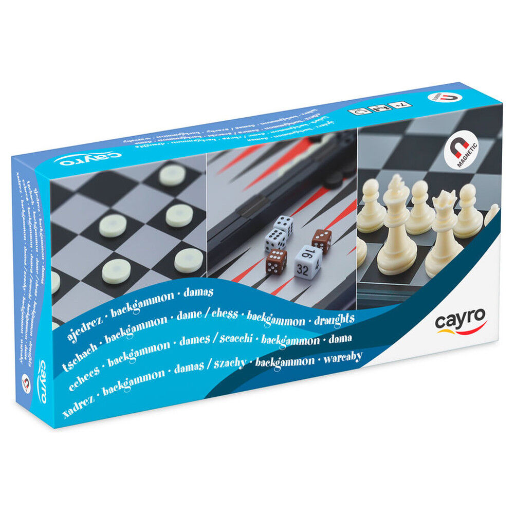 Juego Ajedrez & Damas & Backgammon magnetico - Frikibase.com