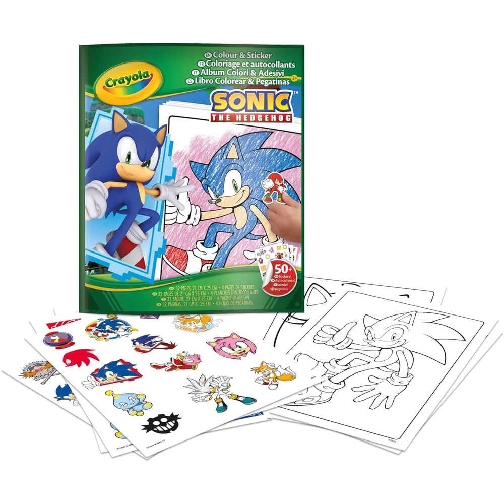 Libro colorear + stickers Sonic the Hedgehog - Frikibase.com