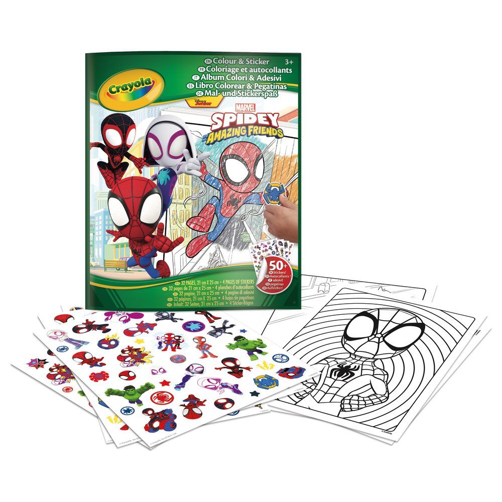Libro colorear + stickers Spidey Marvel - Frikibase.com