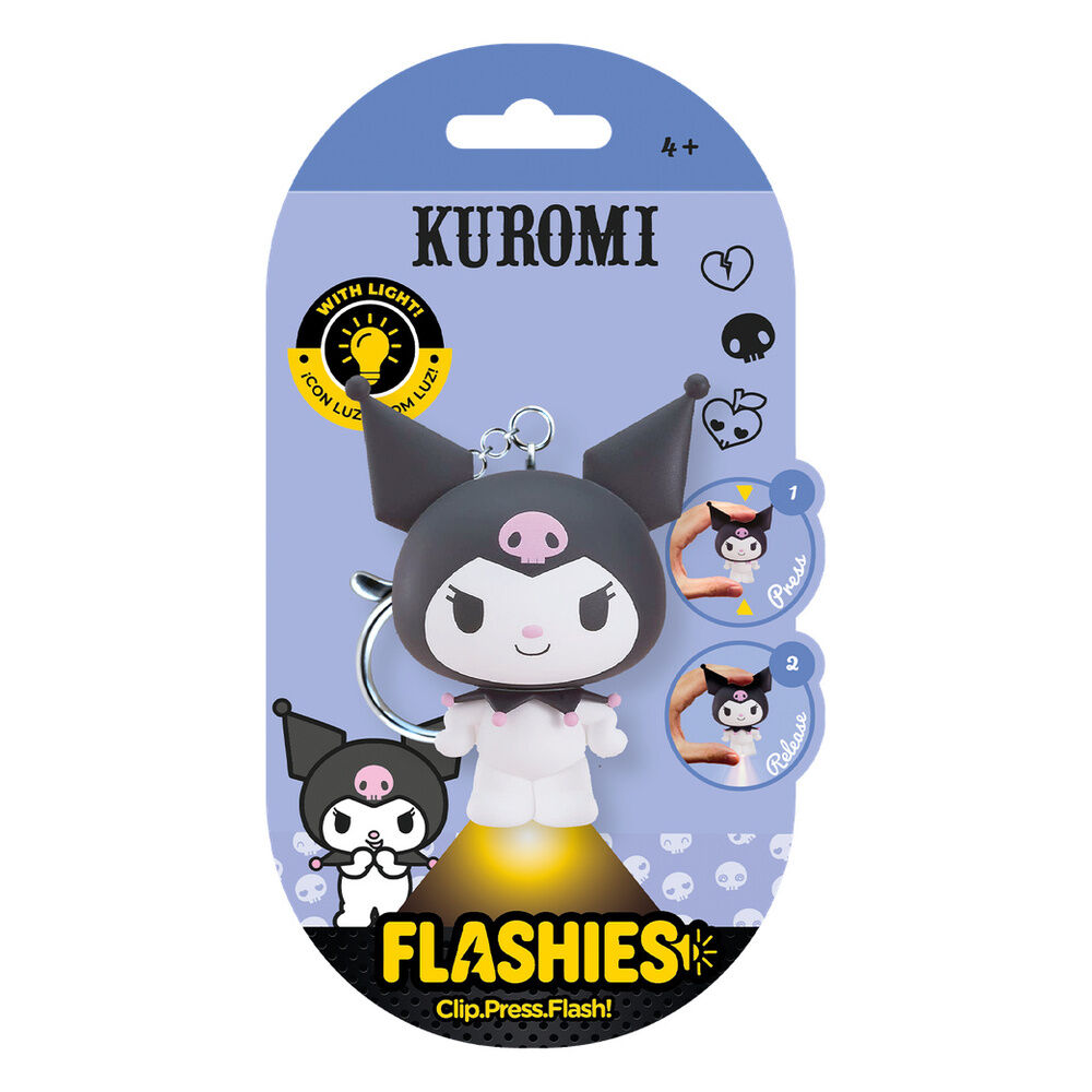 Llavero figura 3D con luz Kuromi Hello Kitty Flashies - Frikibase.com