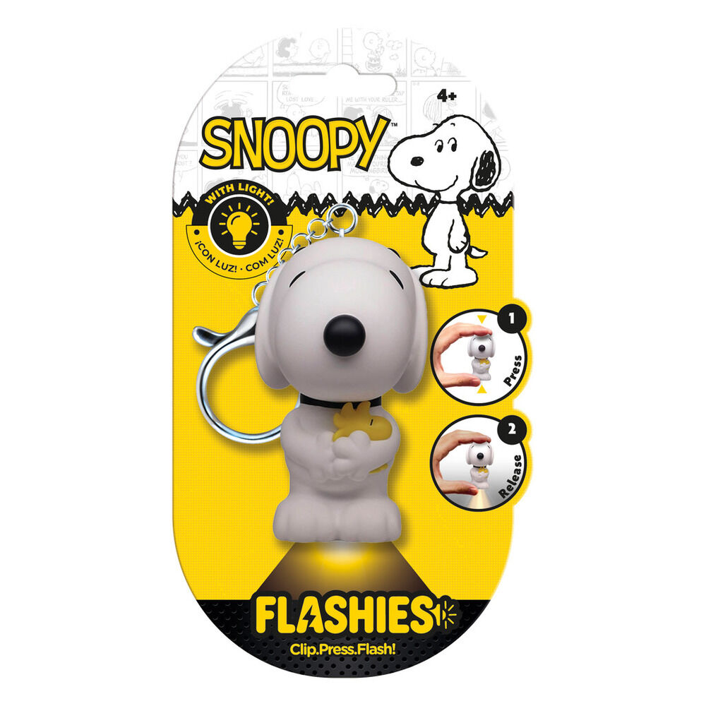 Llavero figura 3D con luz Snoopy Peanuts Flashies - Frikibase.com