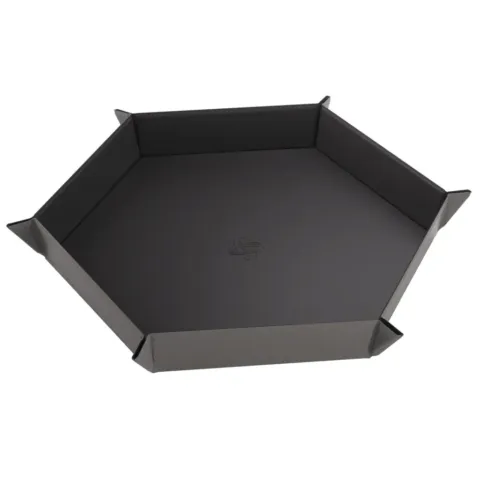 Magnetic Dice Tray Hexagonal Black/Gray - Accesorios y Marketing Coleccionable - Frikibase.com