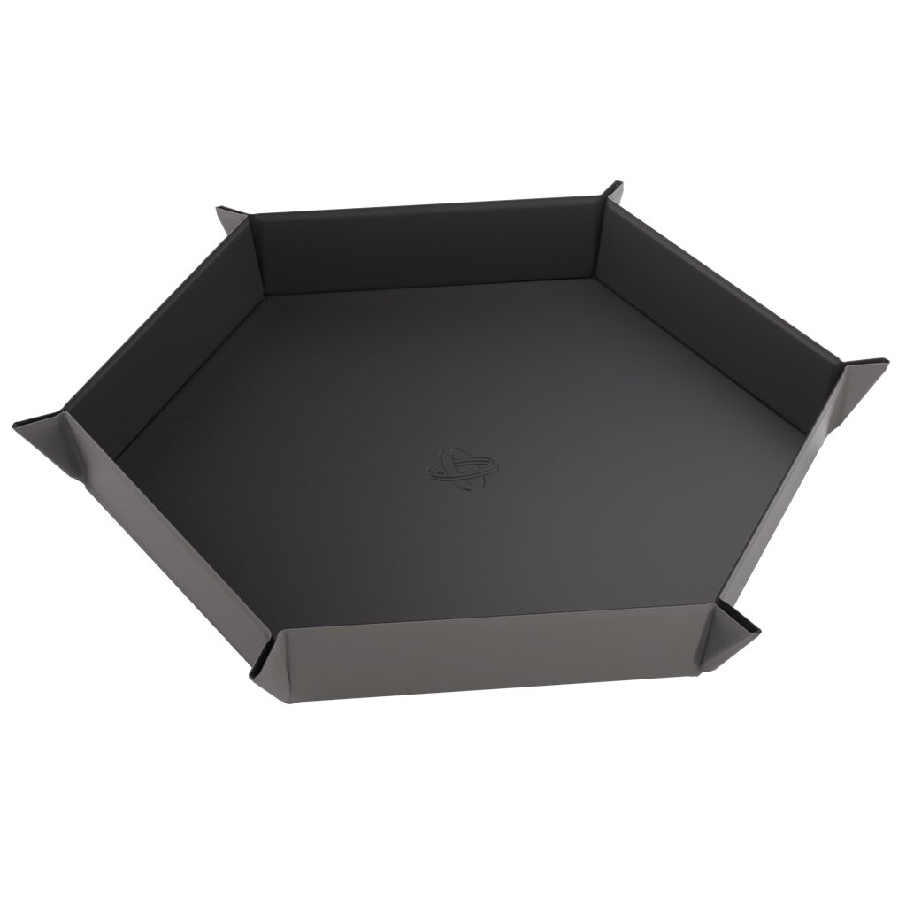 Magnetic Dice Tray Hexagonal Black/Gray - Accesorios y Marketing Coleccionable - Frikibase.com