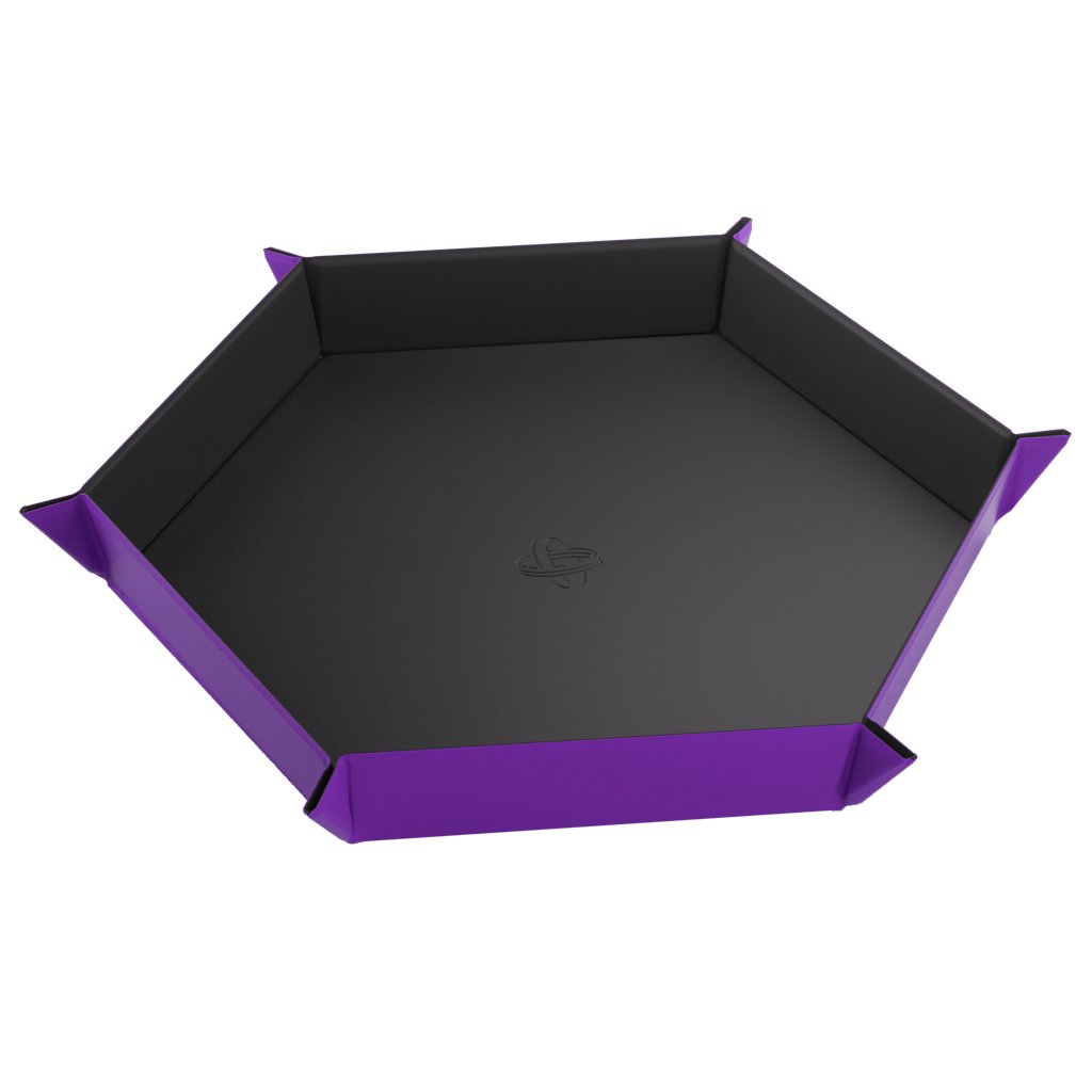 Magnetic Dice Tray Hexagonal Black/Purple - Accesorios y Marketing Coleccionable - Frikibase.com