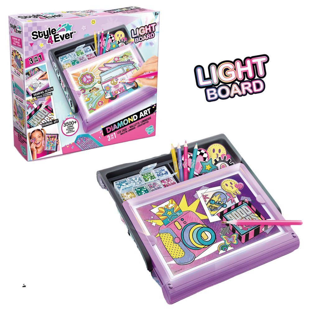Maletin manualidades diamantes tablero luz Style 4Ever - Frikibase.com