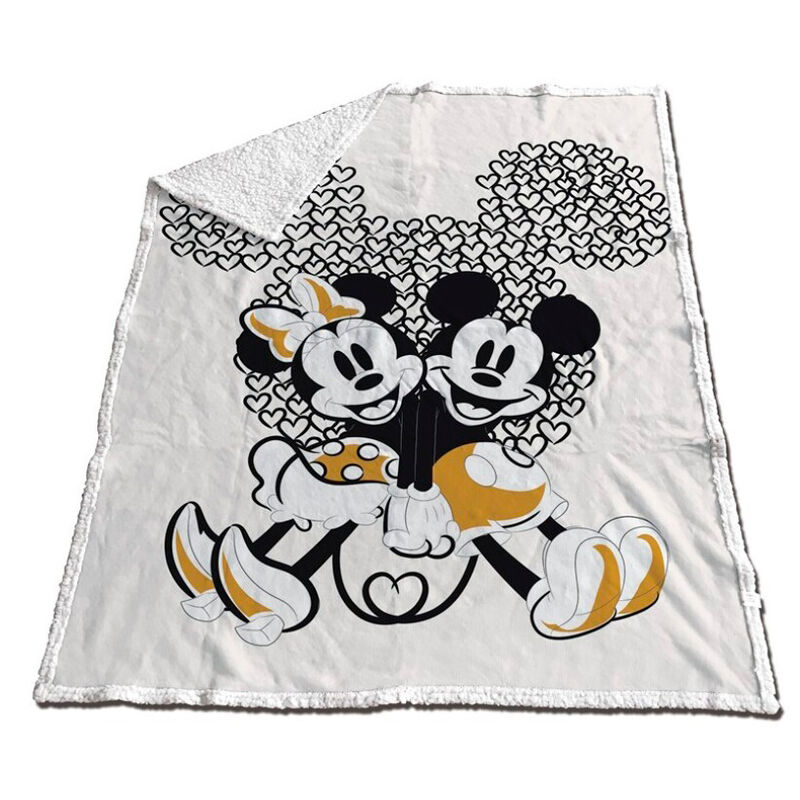 Manta coralina sherpa Mickey & Minnie Disney 130x170cm - Frikibase.com