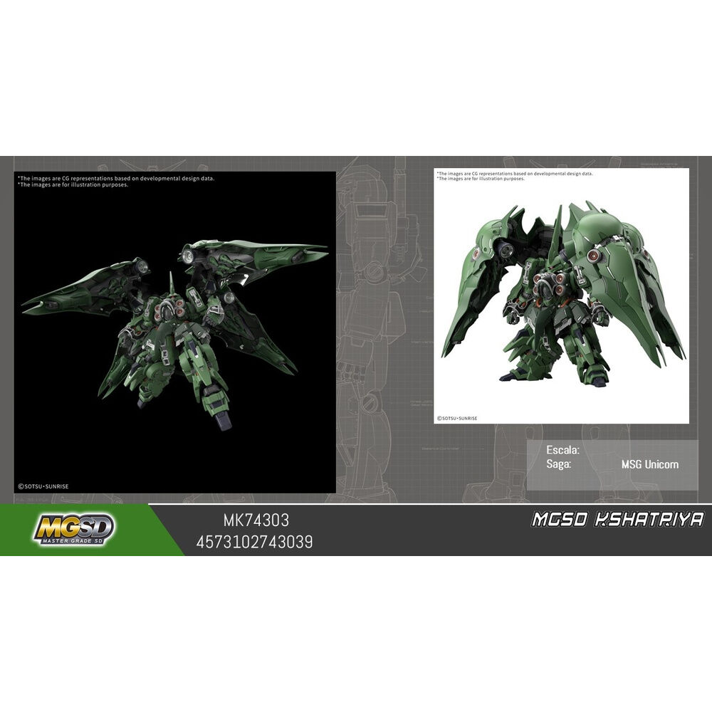 Maqueta Kshatriya MGSD Master Grade SD Mobile Suit Gundam - Frikibase.com