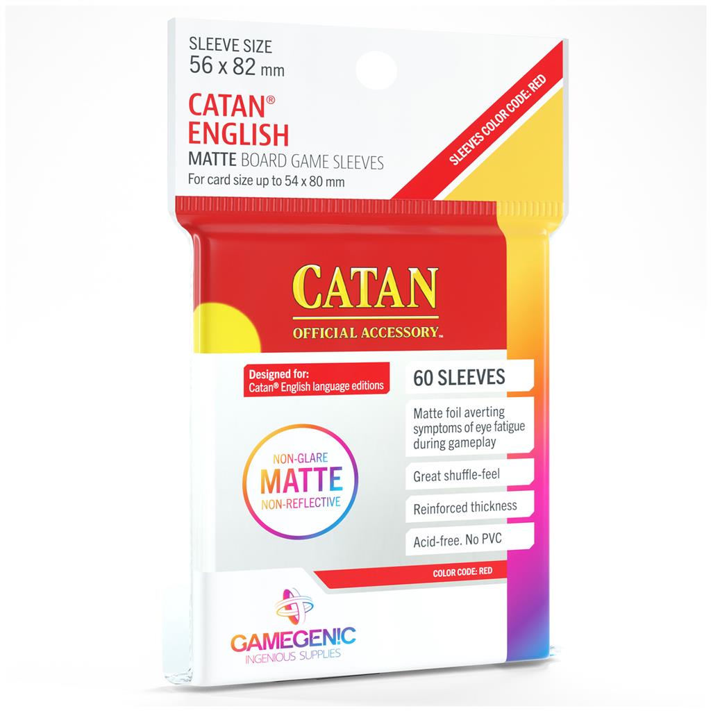 Matte Catan-Sized Sleeves 56x82mm (50) - Accesorios y Marketing Coleccionable - Frikibase.com