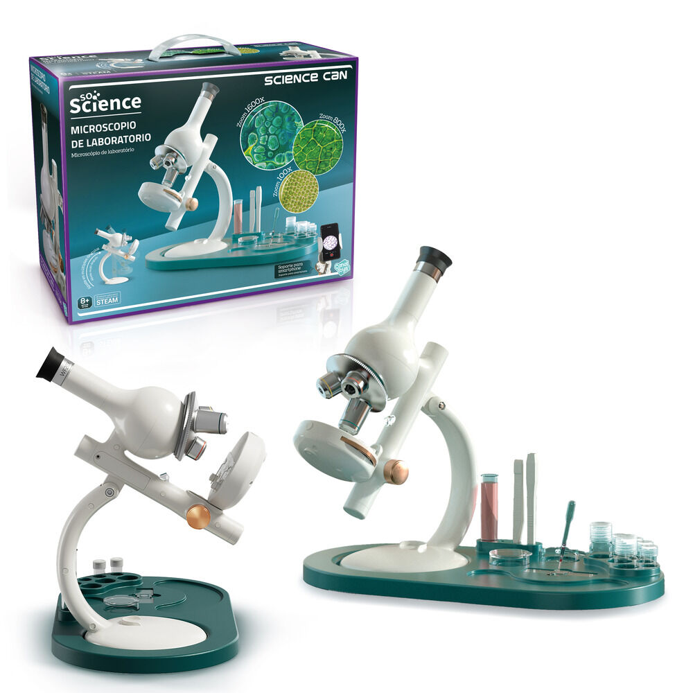 Microscopio laboratorio profesional soporte movil Science - Frikibase.com