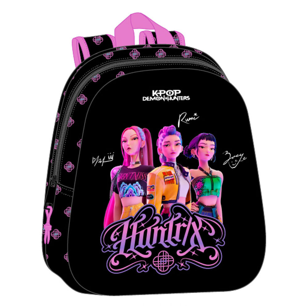 Mochila 3D Negra KPop Demon Hunters 33cm - Frikibase.com