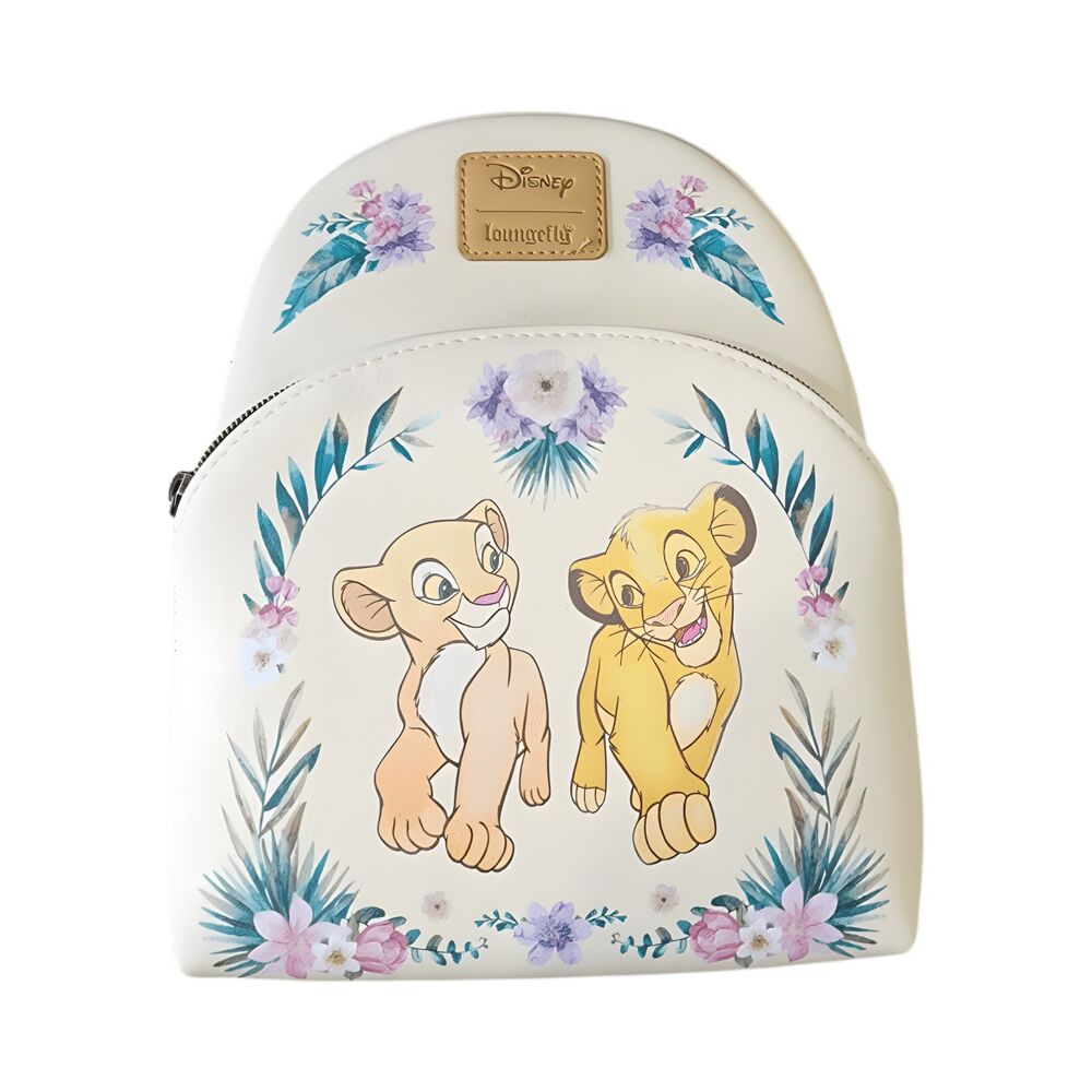 Mochila Disney El Rey Leon Simba & Nala Floral Loungefly 26cm - Frikibase.com