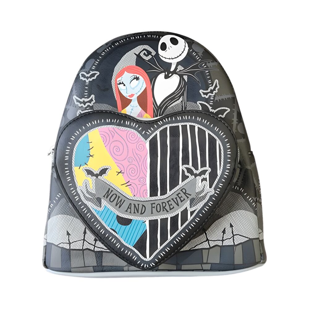 Mochila Pesadilla antes de Navidad Jack y Sally Corazon partido Loungefly 26cm - Frikibase.com