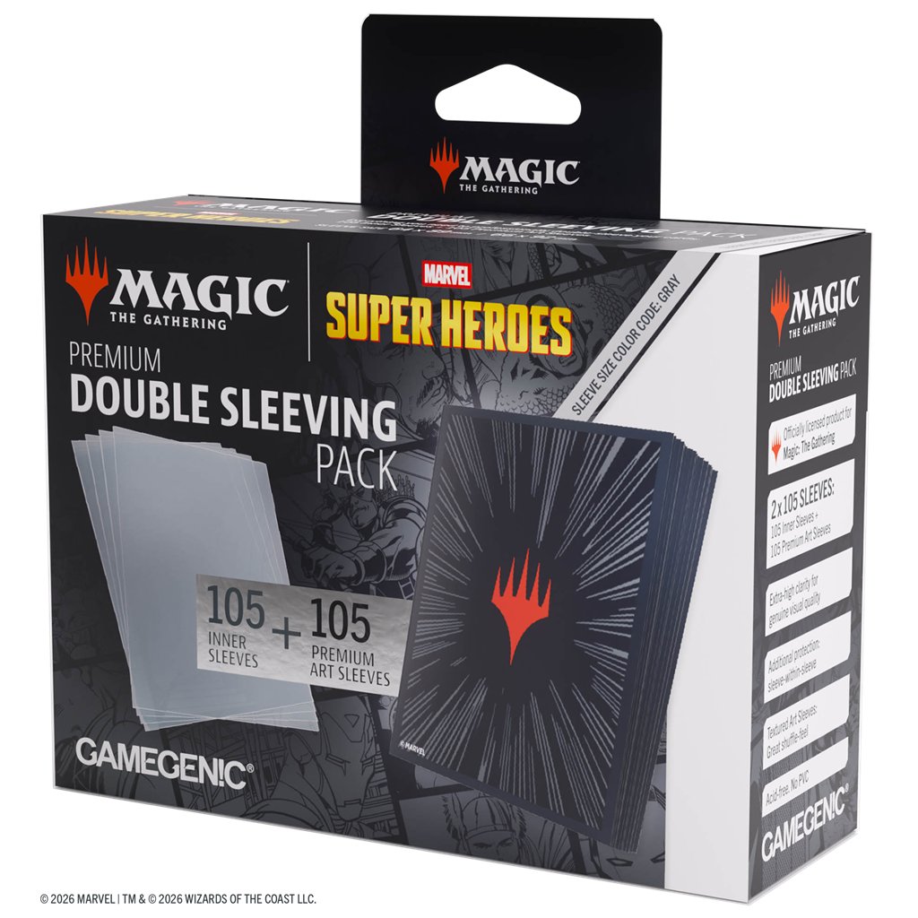 MTG Marvel SH Double Sleeving Comic Burst Black - Accesorios y Marketing Coleccionable - Frikibase.com