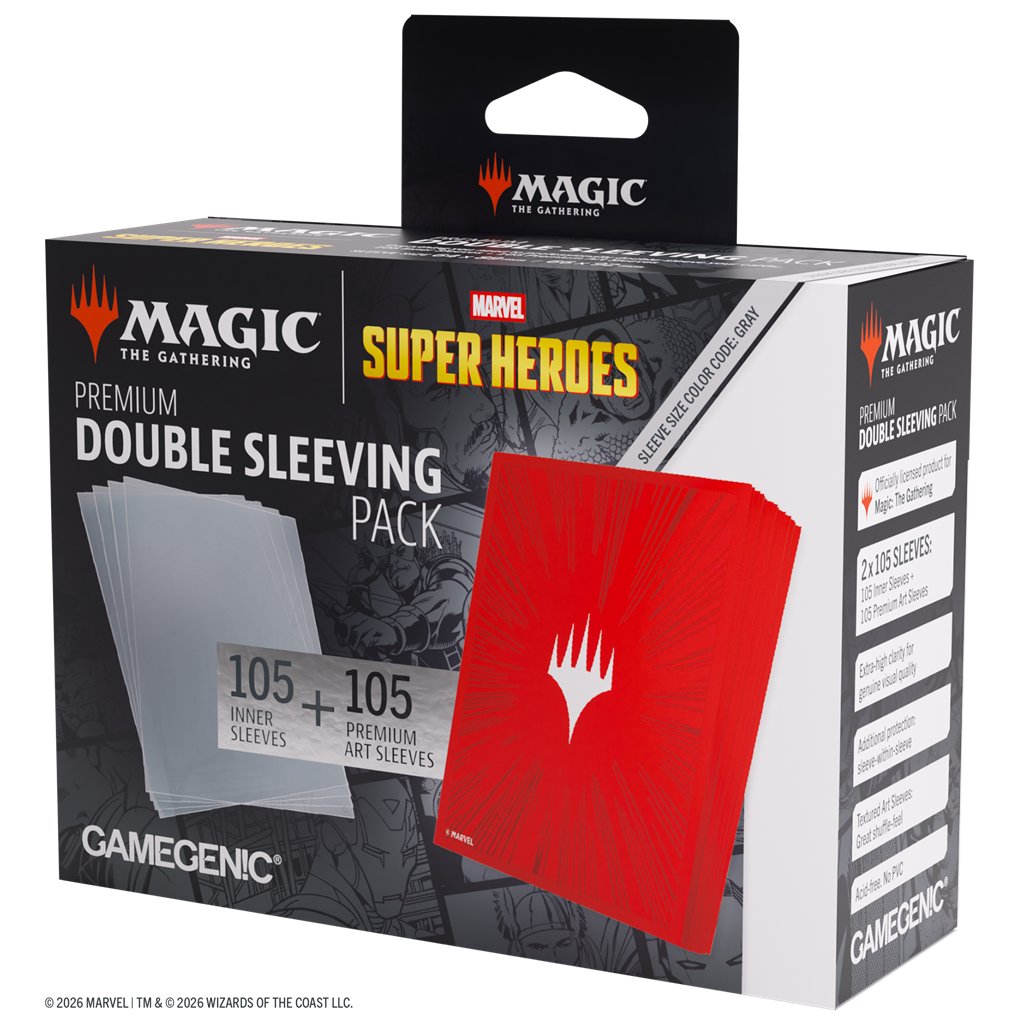 MTG Marvel SH Double Sleeving Comic Burst Red - Accesorios y Marketing Coleccionable - Frikibase.com