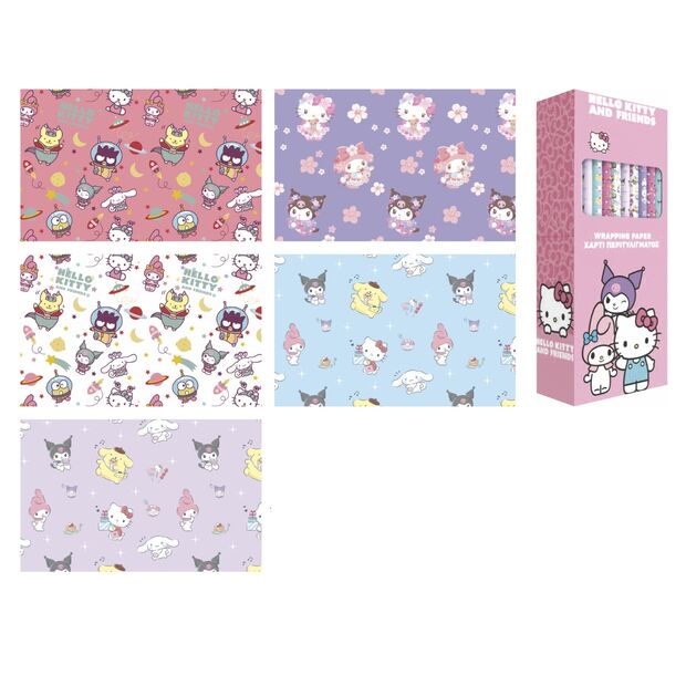 Papel regalo Hello Kitty & Friends surtido - Frikibase.com
