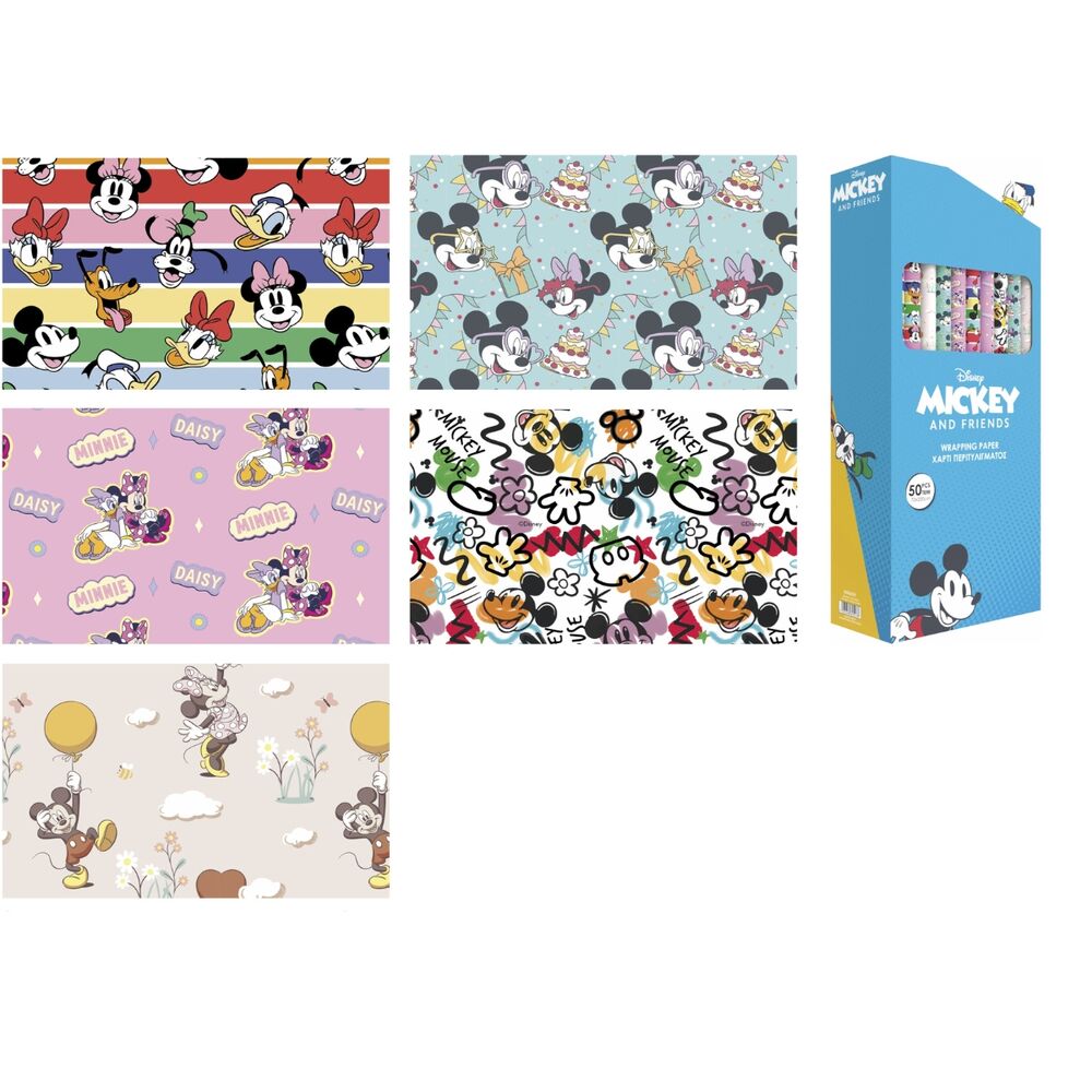 Papel regalo Racing Mickey & Friends Disney surtido - Frikibase.com