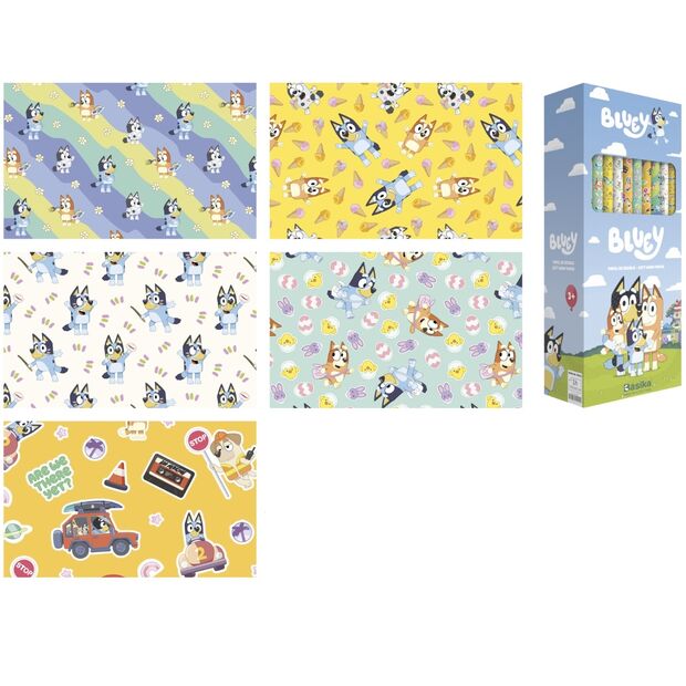 Papel regalo Ready Bluey surtido - Frikibase.com