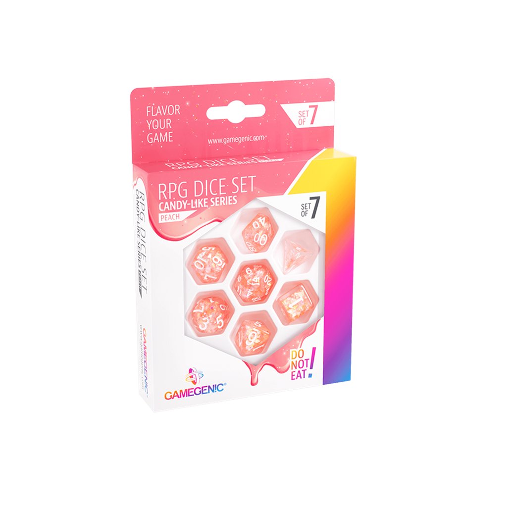 Peach RPG Dice Set (7pcs) - Accesorios y Marketing Coleccionable - Frikibase.com