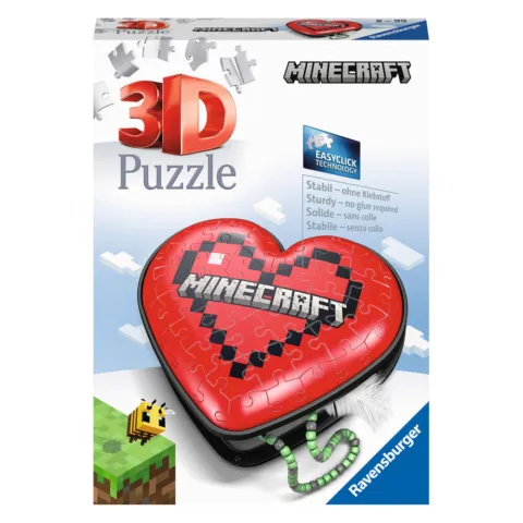 Puzzle 3D Heart Minecraft 54pzs - Frikibase.com