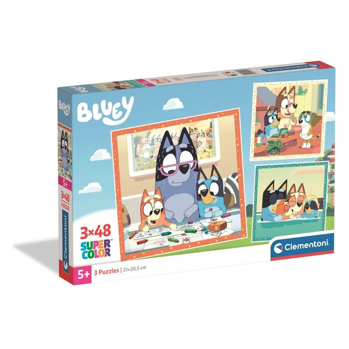 Puzzle Bluey 3x48pzs - Frikibase.com