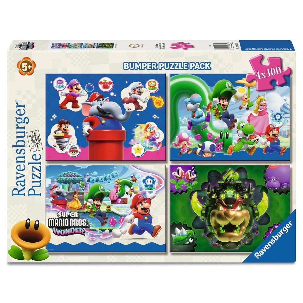 Puzzle Super Mario 4x100pzs - Frikibase.com
